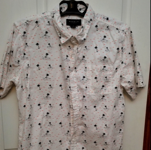 Mens PacSun LA short sleeve button down shirt (L) - Picture 1 of 3